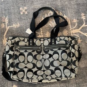 Coach Black and Gray Tote Bag
